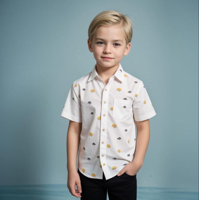 Boy's Shirt Sewing Pattern, Kids Sewing Pattern, Boy's Shirt Pattern, Shirt Pattern For Kids, Simple Shirt pattern for kids, 2-16 years