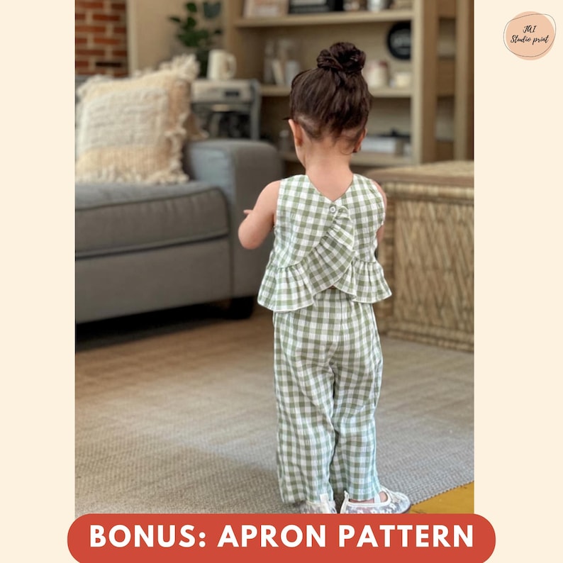 Kids Top and Pants Sewing Pattern PDF, Beginner Friendly Toddler Clothing Pattern Easy DIY Kids Outfit Pattern Top and Pants Pattern for Kid
