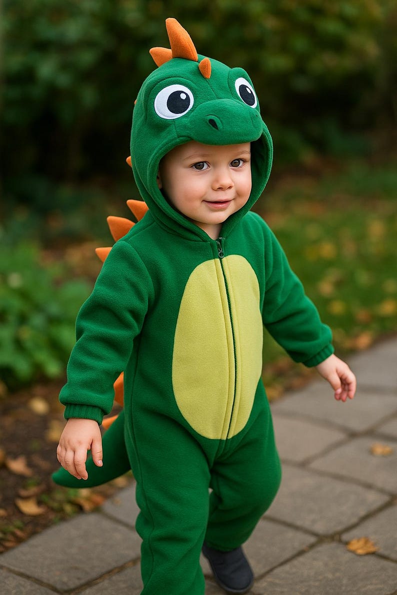 Dinosaur Costume Sewing Pattern template PDF: Kids DIY Outfit (3-12 Years)
