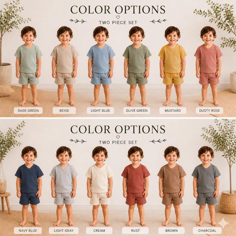 Kids Top & Shorts Sewing Pattern PDF | Toddler Outfit Pattern | Easy Beginner Sewing Pattern | Summer Tow Piece Set | Sizes 1-10 Years