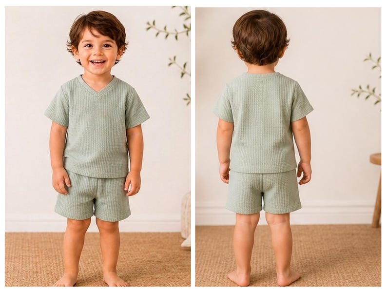 Kids Top & Shorts Sewing Pattern PDF | Toddler Outfit Pattern | Easy Beginner Sewing Pattern | Summer Tow Piece Set | Sizes 1-10 Years