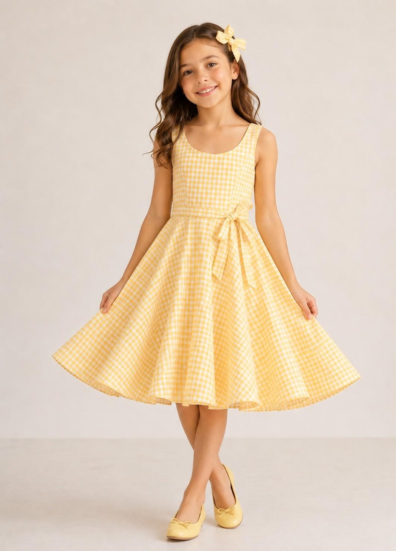 Girls Sundress Sewing Pattern, Twirl Dress for Kids, Summer Outfit PDF, Ages 2-16